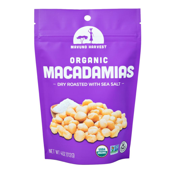 Mavuno Harvest Organic Roasted Macadamias with Sea Salt