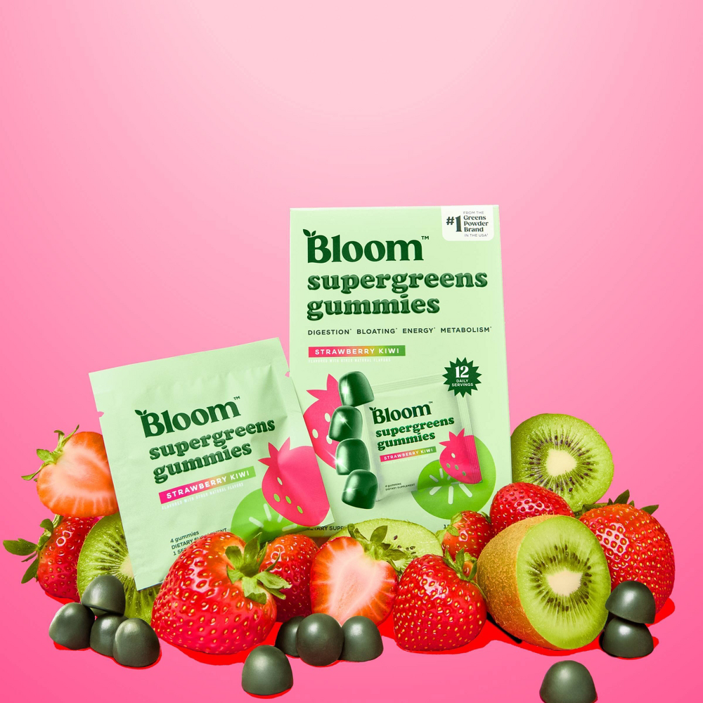 Bloom Supergreens Gummies — Strawberry Kiwi