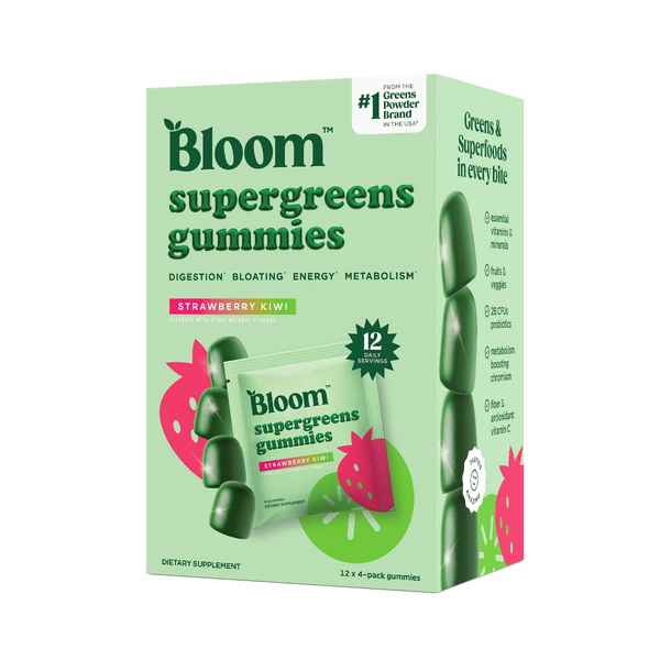 Bloom Supergreens Gummies pouch