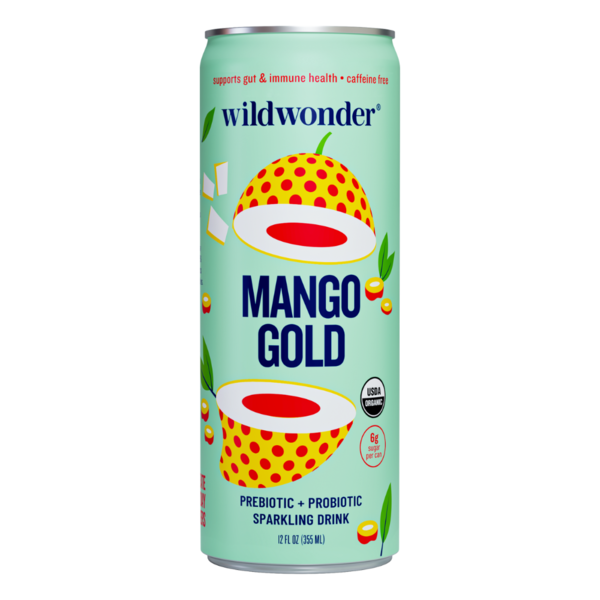 wildwonder Sparkling Prebiotic + Probiotic — Mango Gold