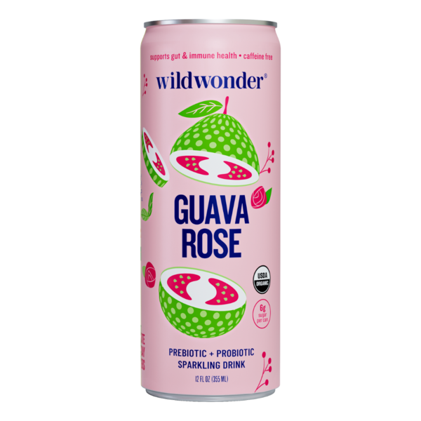 wildwonder Sparkling Prebiotic + Probiotic — Guava Rose