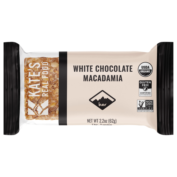 Kate's Real Food White Chocolate Macadamia Bar